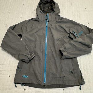 Outdoor Research Women’s Aspire Jacket Gore-Tex Gray Size M Zipper Hood